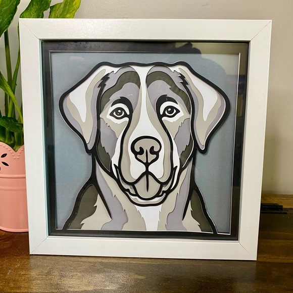 3D Black Labrador Dog Shadowbox - Picture 5 of 8